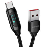 6.6Ft Usb A To Usb C Cable - Type C Charger, Fast Charging 5A Pd 100W, Led Display, 480Mbps Data, Nylon Braided For Ipad Pro 12.9In & 11In