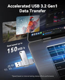 128Gb Usb Flash Drive Read Speed Up To150Mb/S Dual Usb-C & Usb-A Mini Thumb Drive For Iphone 15/16/17, Android, Tablets, Laptops, Mac, Windows Plug And Play-Eb05