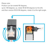 90 Degree Cat 6 Ethernet Extender Adapter, 180 Degrees Rotated Rj45 Male To Female Network 1000Mbps Adapter Connector, For Computers, Laptops, Routers - 2 Pcs