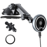 For Magsafe Car Mount Charger, Magnetic Wireless Fast Charging For Iphone16,15,14, 13, 12 Pro Max,Plus,Mini,3-In-1 Vent/Dash/Windshield Auto-Alignment Phone Holder?No 36W Qc3.0 Adapter?