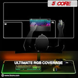 Rgb Gaming Mouse Pad Medium 11.8 X 9.8 Inch 12 Led Lighting Modes Desk Mouse Mat Non-Slip Rubber Base Waterproof Durable Mousepad For Gaming Sensors Designed For Maximum Control Mp 300 Rgb