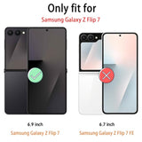 2+2 Pack Soft Flexible Tpu Film Screen Protector For Samsung Galaxy Z Flip 7 & Front Tempered Glass Screen Protector,Hd Clear,Support Fingerprint Unlock,With Easy Installation Alignment Tool