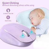 Wireless Mouse For Laptop Ergonomic Computer Cordless Mice Portable Silent Optical Mouse With Usb Receiver, 1600Dpi For Laptop Windows Chromebook Mac Notebook Desktop (Purple)