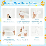 152PCS Paw Print Balloon Arch Kit with Dog Bone Foil Balloons for Baby Shower