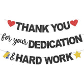 We Appreciate You Thank You For All You Do Banner, Thank You For You Dedication Hard Work Appreciation Party Decorations For Teacher Employee Staff Doctors Nurse Volunteer Soldier, Appreciation Week Office Party Decorations