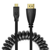 11.81"/30Cm 4K Coiled Micro Hdmi To Full Hdmi Cable For Atomos Ninja Star Reco