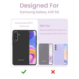 For Samsung Galaxy A36 5G Case With 2X Screen Protector, Girls Women Florals Liquid Silicone Phone Case, Shockproof Anti-Scratch Soft Protection Case For Galaxy A36 5G (Purple, A36)