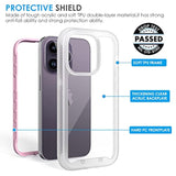 Acrylic 2 In 1 For Iphone 14 Pro Max Case?Anti-Yellowing, Military-Grade Protection, Drop Shockproof Slim Phone Cover For Iphone 14 Pro Max 6.7", Pink