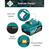 2-Pack 18V Replacement Batteries for Makita BL Series Compatible Chargers