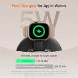 for Watch 5W Fast Charger,15W 3 in 1 Wireless Charging Station,for Mag-Safe Charger Stand,Fast Magnetic Wireless Charger Station for