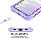 Google Pixel 6A Plastic+Silicone Rubber Hybrid 3 in 1 Drop Protective Case