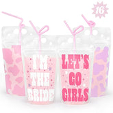 Bachelorette Party Decorations Last Rodeo Drink Pouches - 16 Ct | Bach Party Cups, Nashville Bridal Shower, Let'S Go Girls Gift, Cowgirl Bride Bridesmaid Favors