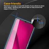 3 Pack Privacy Screen Protector For T-Mobile Revvl 7 5G, Anti Spy Tempered Glass 9H Hardness, Black Protector Anti Spy, Bubble Free, Anti-Scratch