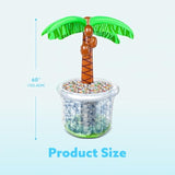 60" Inflatable Palm Tree Cooler, Beach Theme Decor, Pool Party Decorations, Luau Hawaiian Birthday Party Supplies, Ocean Jungle Tropical Themed Summer Outdoor Drink Cooler
