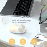 Bluetooth Wireless Optical Mouse, Portable Wireress Bluetooth And Usb Nano Connection Cute Rat Shape Colorful Gift Computer Mouse For Laptop Pc Tablet Smart Phones(Tea)