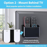 2-Pack Universal Remote Control Holders Wall or TV Mount Large Black