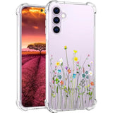 Compatible With Samsung Galaxy S23 Case Cute Clear For Women Girls, Designer Transparent Phone Cover Design (Flower Bouquet Wild)