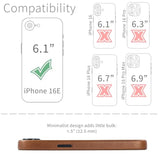 Genuine Leather Case For Iphone 16E, Compatible With Magsafe (Msgl, Brown)