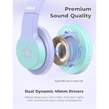 iClever HS19S Kids Headphones with Mic, 85/94dB Volume Limiter - Shareport - O