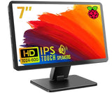 Touch Screen Monitor With Case, 7 Raspberry Pi Screen, Ips Fhd 1024×600,Responsive And Smooth Touch,Dual Built-In Speakers,Hdmi Input,Compatible With Raspberry Pi/Pc/Camera/Gaming/Tv