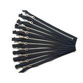12 Inch Black Ykk Silver Aluminum Metal Zippers With Donut Pulls Numbe