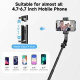 Phone Tripod & Selfie Stick with Light & Remote, 42" Extendable Selfie Stick Cell Phon Travel Tripod Stand Compatible with iPhone Android, Camera,