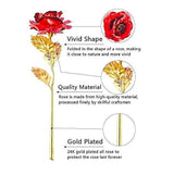 Golden Rose, Artificial Rose Flower Gifts For Her With Luxury Gift Box Great Gift Idea For Valentine'S Day, Mother'S Day, Birthday, Anniversary, (Red)(One Quantity, 11Inch Height)