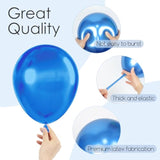 120Pcs Metallic Blue Balloons, 18 12 10 5 Inch Metallic Blue Balloons Different Sizes Blue Balloon Arch Kit For Graduation Baby Shower Wedding Birthday Party Decorations
