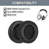 Mdr-V700 Ear Pads Replacement Earpads Memory Foam Leather Ear Cushion Compatible With Sony Mdr-V700 Z700 V500Dj Headphones (Black)