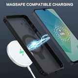 For Samsung Galaxy A16 5G Case With Stand, Magnetic Invisible Ring Holder Translucent Matte Back Slim Shockproof Protective Kickstand Case For Samsung Galaxy A16 5G, Black