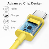 Iphone 17 16 Air Charger Fast Charging - 2 Pack 20W Usb C Charger Block With 6Ft Type C Cable Compatible With Iphone 17/17 Pro/17 Pro Max/Air/16/16E/15, Ipad Pro, Air M3/M2/5/4, 11Th/10Th?Yellow?