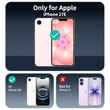 3+3+1-Pack, Screen Protector and Camera Lens Protector for iPhone 16e/17e with Installation Alignment Aid, Tempered Glass Film, Impact-Protection,