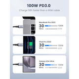 UGREEN USB C to USB C Cable, 100W 2-Pack USB C Charger Cable for iPhone 16/16 Plus/16 Pro/16 Pro Max/15, MacBook Pro, iPad Pro, Dell XPS, Samsung Galaxy S24/S23/S22 Ultra, Switch, Pixel, 3.3FT Black
