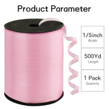 500 Yards Matte Light Pink Curling Crimped Ribbon Balloon String Ribbons For Gift Wrapping Ribbon For Birthday Valentines Baby Shower Mothe'S Day Decoration