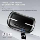 Touch Screen Ear Clips Headphones Bluetooth 5.4, Open Ear Earbuds Wlreless With 25H Playtime, Tf Card Clip On Bluetooth Earphones With Full-Color Display (Black)
