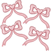 Pink Bow Balloons For Bachelorette Party Decorations - Pink Balloons Bow Theme Princess Birthday Party Decorations Women Girls, Bridal Engagement Wedding Bachelorette Mother'S Day Decor Supplies