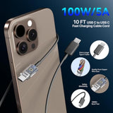 Iphone 16 Pro Max Charger Fast Charging,45W Usb C Wall Charger Block With 10Ft Usb C Long Charging Cable Cord For Iphone 16 Pro Max/16 Pro/16 Plus/15 Pro Max/15 Pro,Samsung Galaxy S25 Ultra