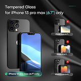 3 Pack Tempered Glass Screen Protector for iPhone 13 Pro Max with 3 Pack Camera Lens Protector, Case Friendly Easy Installation Clear Protective