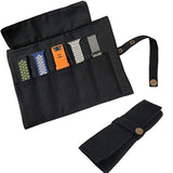 Watch Band Accessories,Smart Watch Band Protable Storage Bag Case Pouch Organizer-Compatible With Apple Watchbands, Garmin Watch Band, Samsung Watch Band Etc -Cotton Canvas (Black)