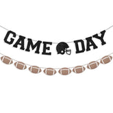 Game Day Banner With Football Garland Banner For Football Party Decorations Sports Theme Festival Birthday Baby Shower Decoration Supplies