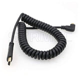 Left Angled Micro Hdmi To Hdmi High Speed Coiled Cable For Tablet Canon Sony D
