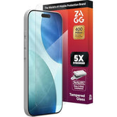 ZAGG Glass Elite Privacy Screen Protector for iPhone 17 Pro Max - 2-Way Privacy Filter, 5X Stronger, Fingerprint-Resistant, Easy Two-Step Installation
