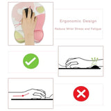 Ergonomic Mouse Pad,Personalized Cute Initial Mouse Pads And Coaster Set,Small Non-Slip Rubber Base Mouse Mat With Wrist Rest Support Gel For Working Gaming Easy Typing&Pain Relief,K