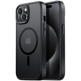 Magnetic For 15 Case Drop Resistant Matte Skin Feeling Back Cover Shockproof Slim Fit For 15 Phone Case?Matte Black