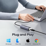 Usb C To Ethernet Adapter, Plug And Play Gigabit Usb C Network Adapter, Thunderbolt 4/3 To Rj45 Dongle, Aluminum Case Ethernet Adapter Compatible For Macbook Pro/Air, Ipad, Iphone, Xps
