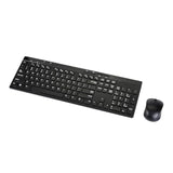 Wireless Keyboard And Mouse Combo, Full-Sized, Qwerty Layout, 2.4 Ghz Usb Plug & Play Receiver, Sleek Design, Black