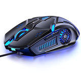Gaming Mouse Wired,6 Buttons, 4 Adjustable Dpi Up To 3200 Dpi, 7 Circular & Breathing Led Light, Multifunction Wired Mouse Used For Games And Office (Black)