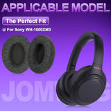 Skin-Friendly Cotton Replacement Earpads For Sony Wh-1000Xm3, Skin-Friendly Cotton Ear Pads Cushions With High-Density Noise Isolation Foam, Keep Warm (Dark Gray)