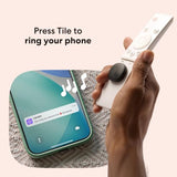 Tile Sticker - Small Bluetooth Tracker, Remote Finder And Item Locator For Bikes, Glasses And More. Both Ios And Android Compatible. Phone Finder. 2-Pack (Black)