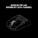 LAB X2F Wireless Fingertip Gaming Mouse, Ultra Lightweight 1.34 oz (38 g), HUANO Blue Pink Dot Switches, 32,000 DPI, 750 IPS, XS-1 Sensor, 8K
